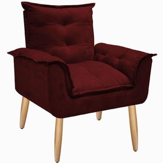 Poltrona Pérola Opala - Suede Marsala