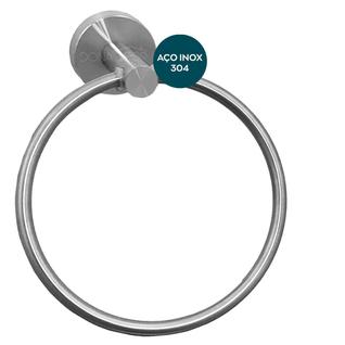 Porta Toalha de Rosto Aço Inox Escovado Toalheiro Argola para Lavabo Suporte de Parede Red