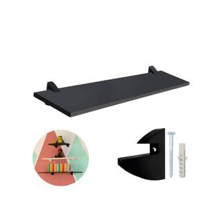 Prateleira de Madeira Reta 40x25 Com Suporte Clip 20kg