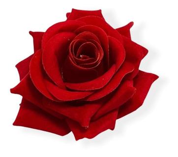 Presilha Flor Aveludada Para Penteado De Noivas E Madrinhas