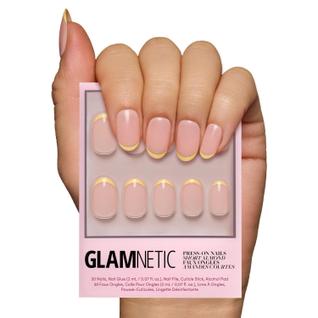 Press On Nails Glamnetic French Butter Short Round Yellow