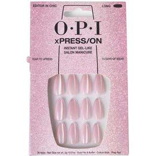 Press On Nails OPI Xpress/ON Editor em chique veludo rosa