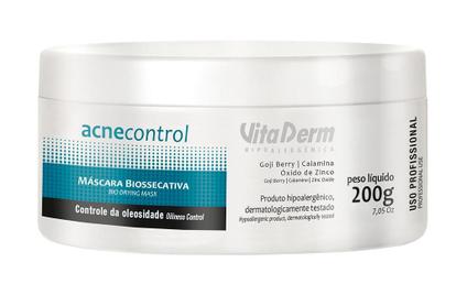 Pró Máscara Biossecativa Acne Control 200g - Vita Derm para Peles Oleosas e Acneicas