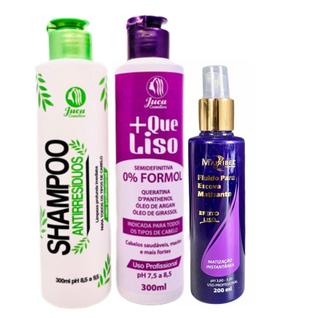 Progressiva +Que Liso Matizadora Organica 300ml + Shampoo 300ml e Fluido Matizante Mairibe