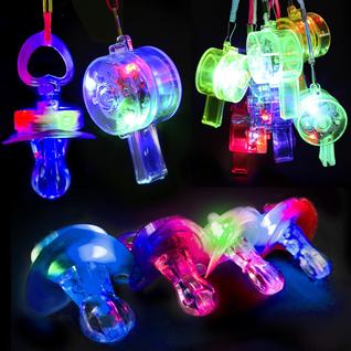 PROLOSO, 20 unidades, Light Up Flashing Glow Party Whistles