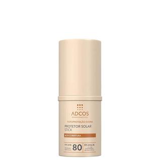 Protetor Solar Facial em Bastão com Cor Adcos FPS80 Beige 17g