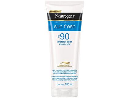 Protetor Solar Neutrogena Sun Fresh Corpo e Rosto Loção FPS 90 com 200ml