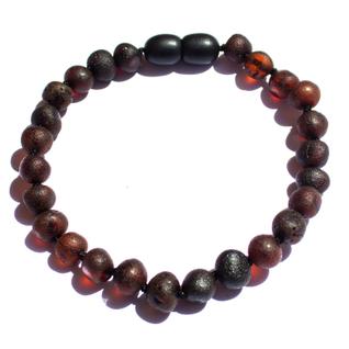 Pulseira e Tornozeleira 20cm Âmbar Báltico Cereja Não Polido