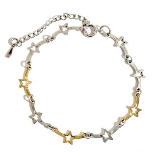 Pulseira Estrelas Mix Dourado e Ródio