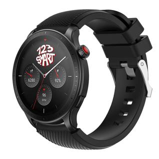 Pulseira Silicone Fecho Prata compatível com GTR4 GTR 4 A2166 / GTR3 / GTR2 / Stratos 2 3 