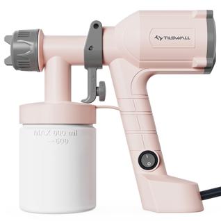 Pulverizador de bomba Tilswall HVLP Electric com copo de 600 ml rosa