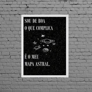 Quadro A Culpa É Do Meu Mapa Astral 24x18cm