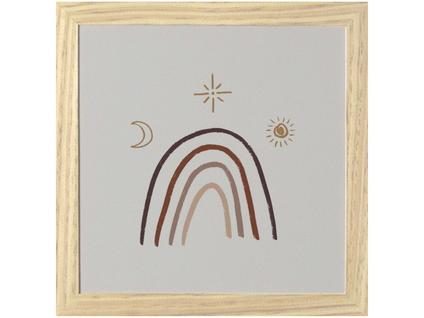 Quadro Decorativo Good Vibes Rainbow 23,5x23,5cm