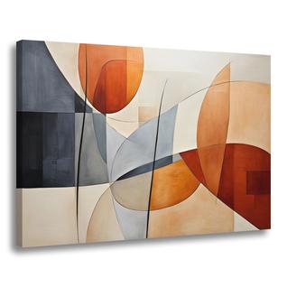 Quadro Decorativo Obra Arte Abstrata Formas Geométicas Tela Grande Sala Quarto Escritórios
