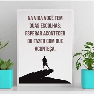 Quadro Motivacional Faça Acontecer 24x18cm
