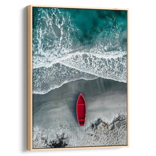 Quadro Praia em Tons de Cinza