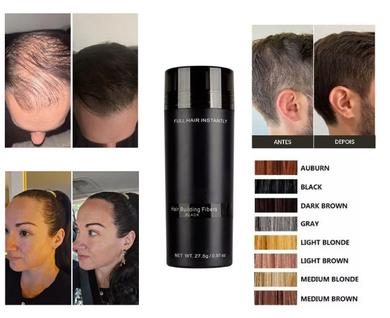 Queratina Premium em Pó para Maquiagem Capilar Disfarce de Entradas e Falhas no Cabelo 27g