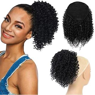 Rabo De Cavalo Cacheado Orgânico 45cm Com Ajustes Curto