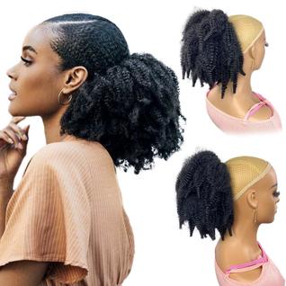 Rabo de cavalo VAVANGA Marley Hair Drawstring Afro Puff 30 cm preto