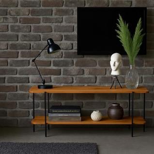 Rack Para Sala Tv 40 Polegadas Estilo Industrial Escritório Ferro Madeira Moderno Elegante