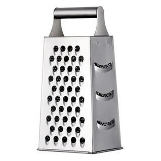 Ralador Inox Grande 4 Faces Multiuso para Legumes Queijos Frutas Cozinha Resistente Aço In