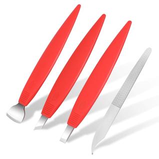 Raspador de pés BEZOX, kit de remoção de unhas encravadas, 3 lâminas