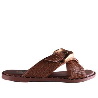 Rasteira Feminina Zariff I363081 Caramelo