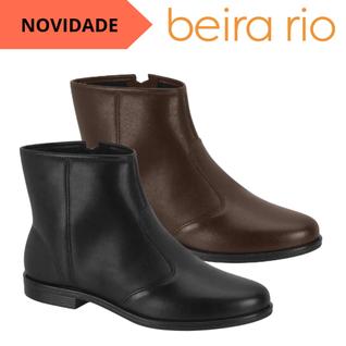 Ref. 9085.100 - bota feminina baixa calce fácil rasteira casual cano curto beira rio