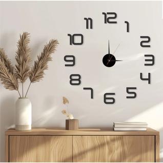 Relógio De Parede Grande Tipo 3d Luxo Adesivo Decoração Sala