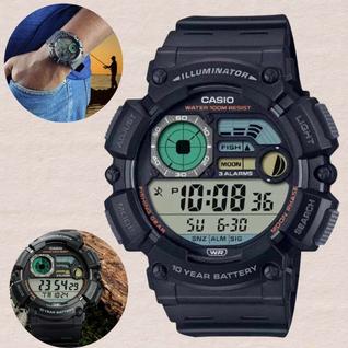 Relógio de Pulso Casio Masculino Tabua de Mares Pesca Esportiva Fase da Lua 100 Metros Dig