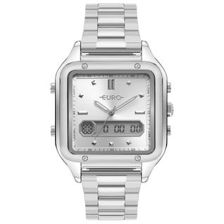 Relógio Euro Feminino Fashion Fit Sporty Prata - EUBJ3890AAV/4C