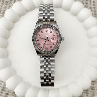 Relógio Feminino Luxo Date Just Prata e Rosa 31mm - Elegância e Estilo