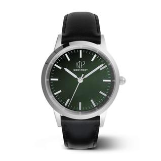 Relógio Masculino Elegante Prata Casual Clássico 40mm New Port