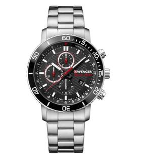 Relógio Masculino Wenger RoadSter Black Night Chrono Prata