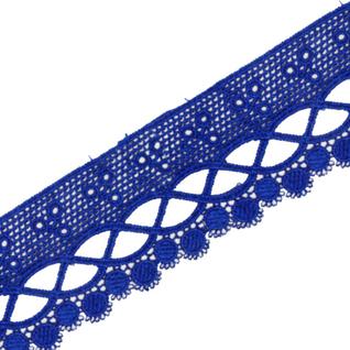 Renda De Guipír Chl-581 - Azul Royal - Nº: 207- Peça Com 13,7 Metros - Nybc