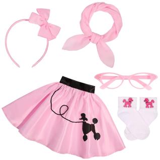 Roupa SIZGAROOT dos anos 50 para meninas, saia poodle dos anos 50, fantasia para meninas c