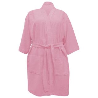 Roupão Feminino Inverno Microfibra Toque Aveludado Quentinho Unissex Tam P Rosa