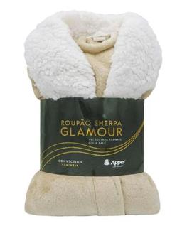 Roupão Sherpa Glamour Bege Duna - Appel - Tamanho G
