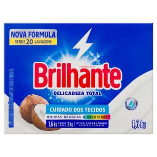 Sabão em Pó Brilhante Delicadeza Total Caixa 1,6kg - Embalagem com 9 Unidades