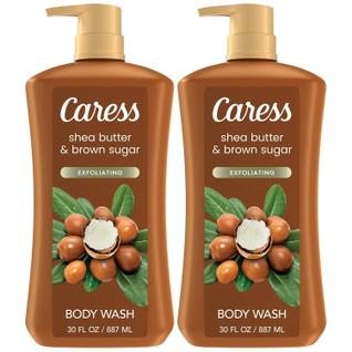 Sabonete corporal Caress, manteiga de karité e açúcar mascavo, 900 ml, pacote com 2 unidad