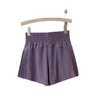 Saia-Calça Plissada Feminina De Cintura Alta Com Shorts Internos Para Treino, Yoga E Fitne