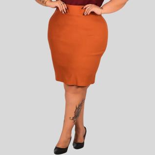 Saia Evangélica Plus Size Caramelo