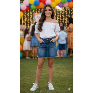Saia jeans menina marisol 80304599