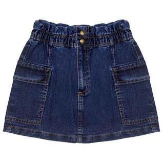 Saia Juvenil Look Jeans Cargo Jeans