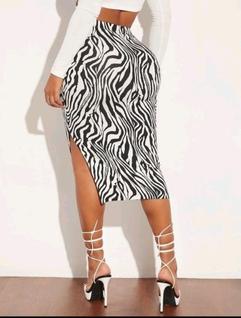 Saia Lápis Fenda Lateral Moda Feminina