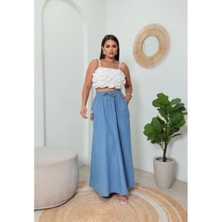 Saia lisa lavagem clara