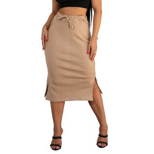 Saia Midi De Moletinho Canelada Moda Modesta Cristã Inverno - 300140