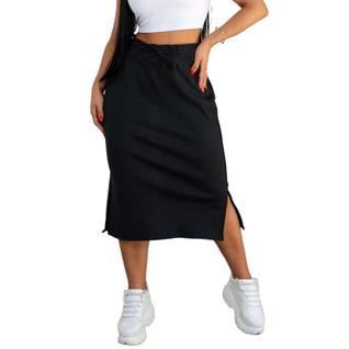 Saia Midi De Moletinho Canelada Moda Modesta Cristã Inverno - 300140