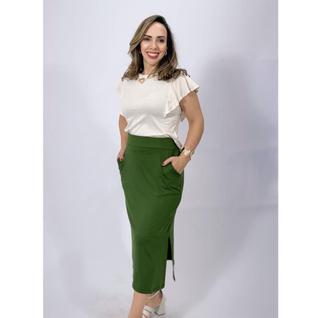 Saia Midi em Viscoycra Premium - Paris