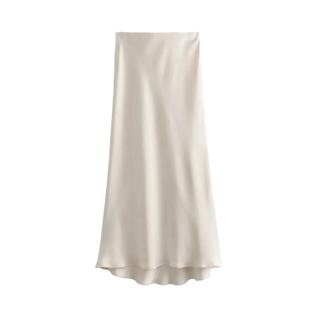 Saia Midi Plissada de Cetim Vintage - Cintura Elástica - Estilo Chique Willshela